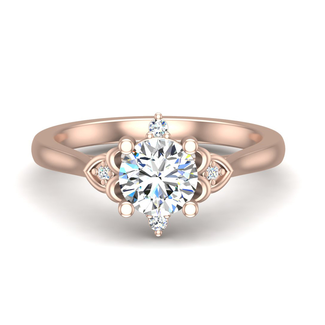 Aspen Art Deco Engagement Ring